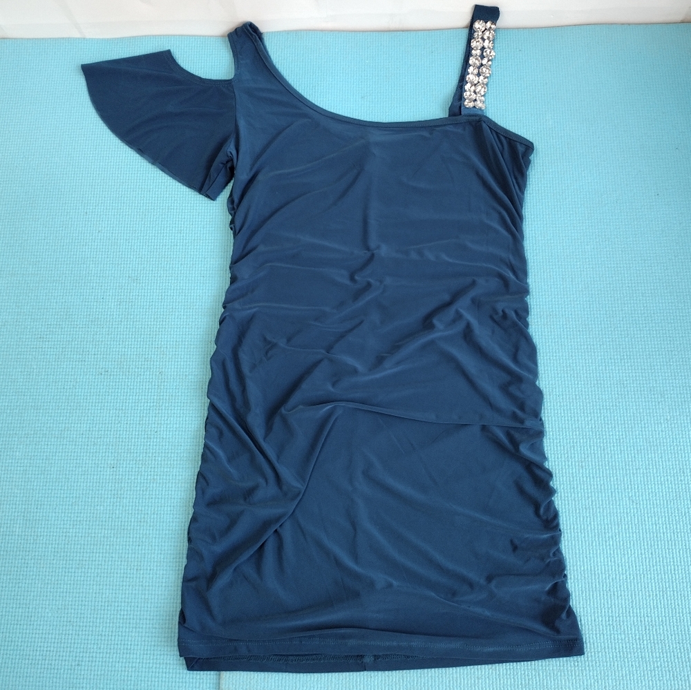 NEW Carpe Diem One Shoulder Ruched Party Dress Size XL - Picture 5 of 10